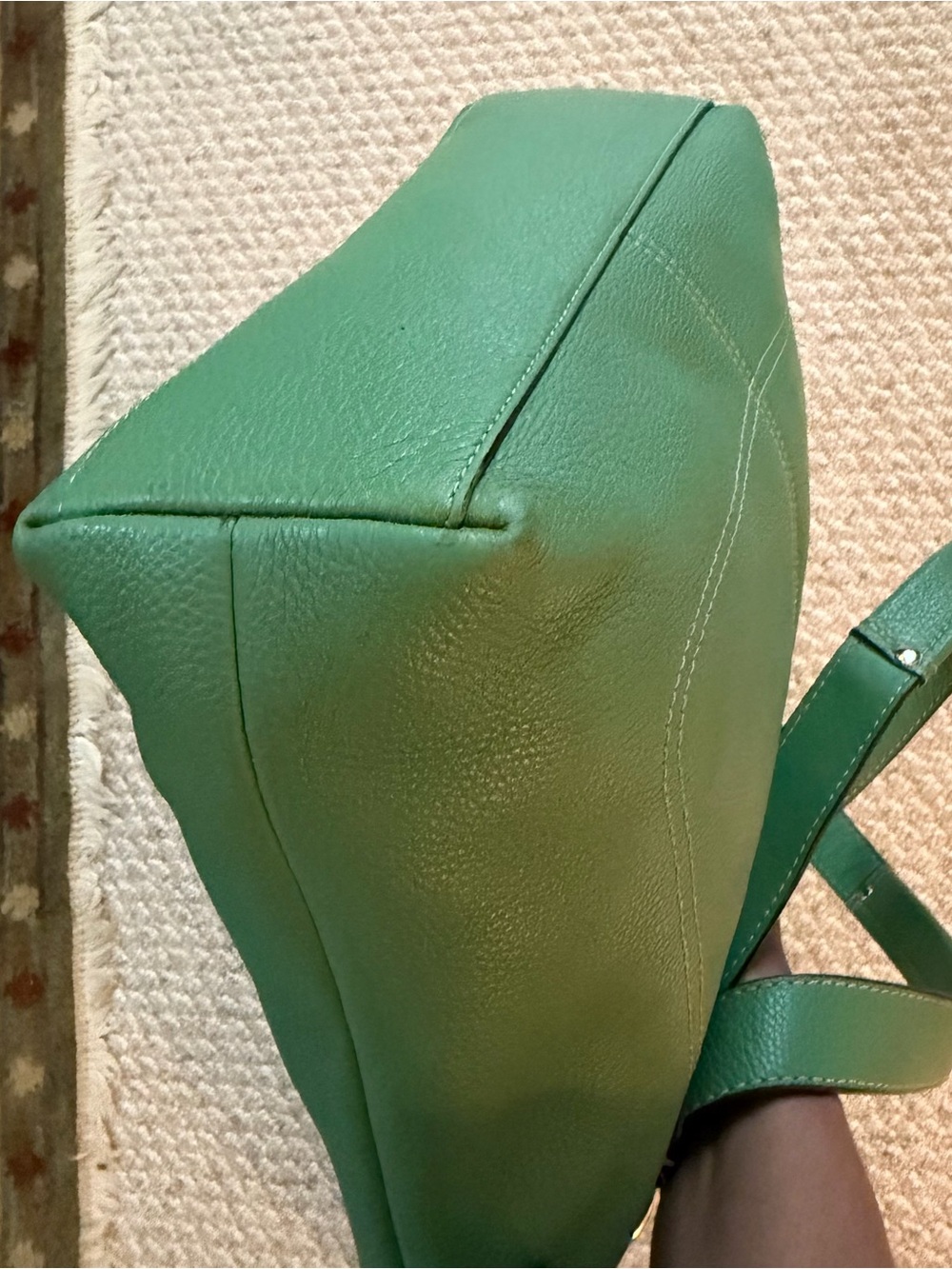 Coach Vintage Pebbled Leather Penelope Lunch Tote Bag in Sea Foam Green. - Picture 11 of 16